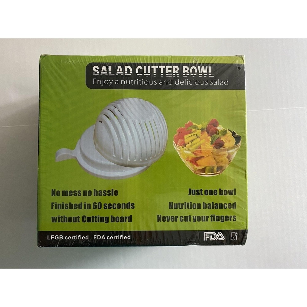 Salad Cutter Bowl Vegetable & Fruit in 60 Seconds LFGB/FDA Certified Cut & Drain